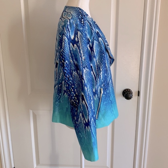 *HOST PICK* Boston Proper Blazer Blue Snake Pattern blazer jacket coat - Picture 5 of 14